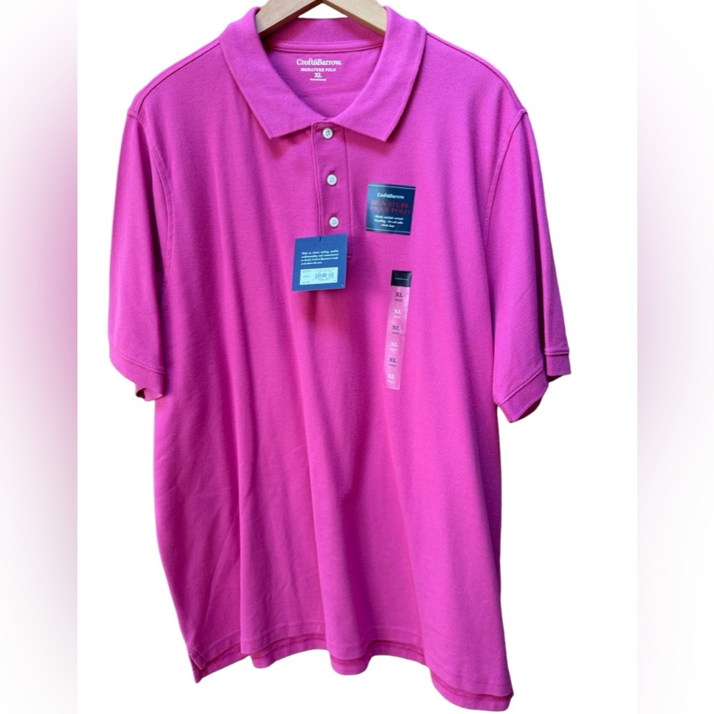 NWT Croft‎ & Barrow 100% Cotton Signature Pique Polo